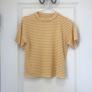ASOS yellow striped t-shirt size: 2